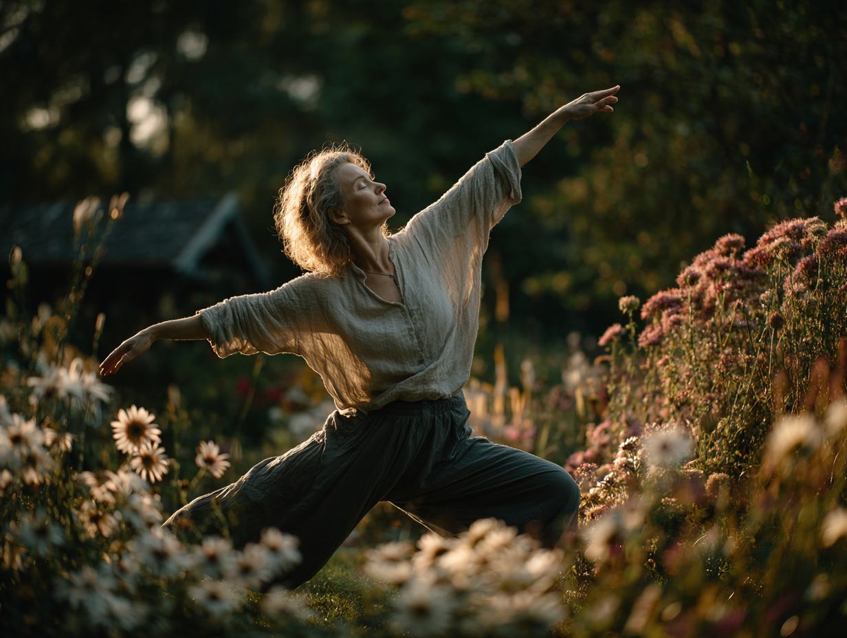 Сімейне заняття йогою - бабуся, мама та онука практикують разом